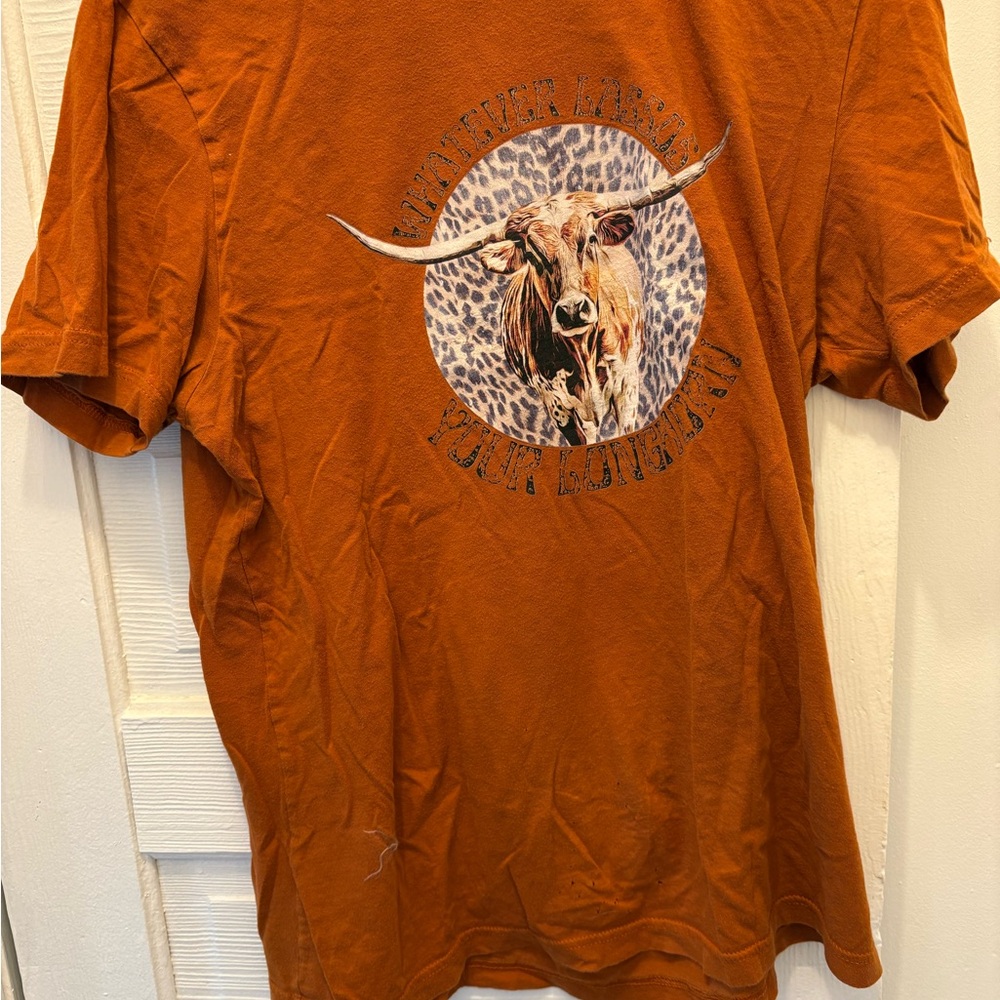 Burnt Orange Graphic Woman’s Shirt